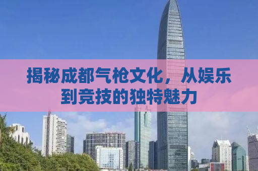 揭秘成都气枪文化，从娱乐到竞技的独特魅力