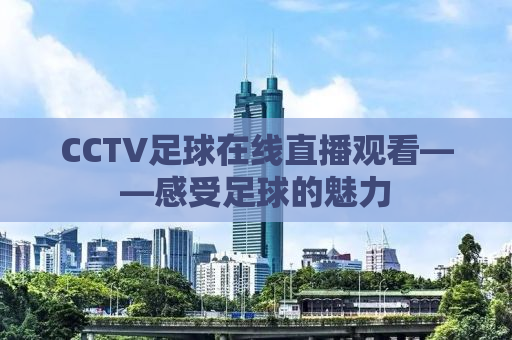 CCTV足球在线直播观看——感受足球的魅力